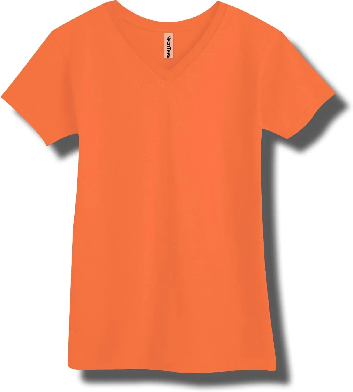 Adult Bright Neon Fine Jersey V-Neck in 6 Bright Colors