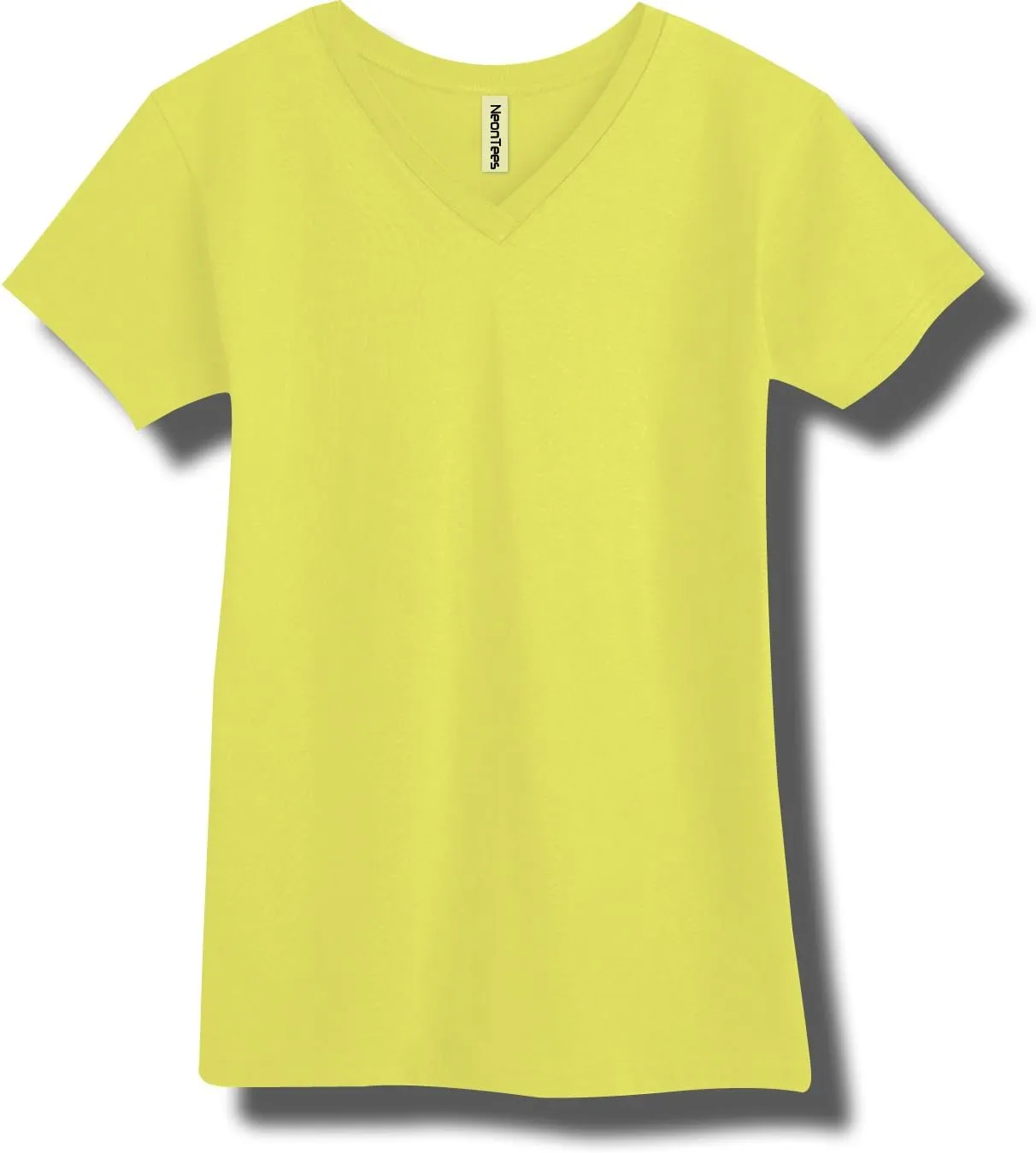 Adult Bright Neon Fine Jersey V-Neck in 6 Bright Colors