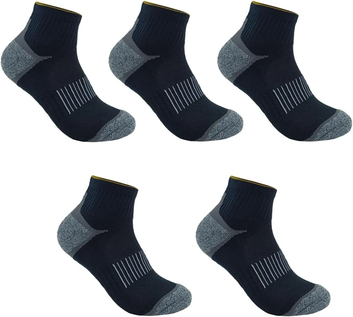 Ankle Socks Running Athletic Socks for Mens Cotton Cushioned Sport Socks 5 Pairs 7-13