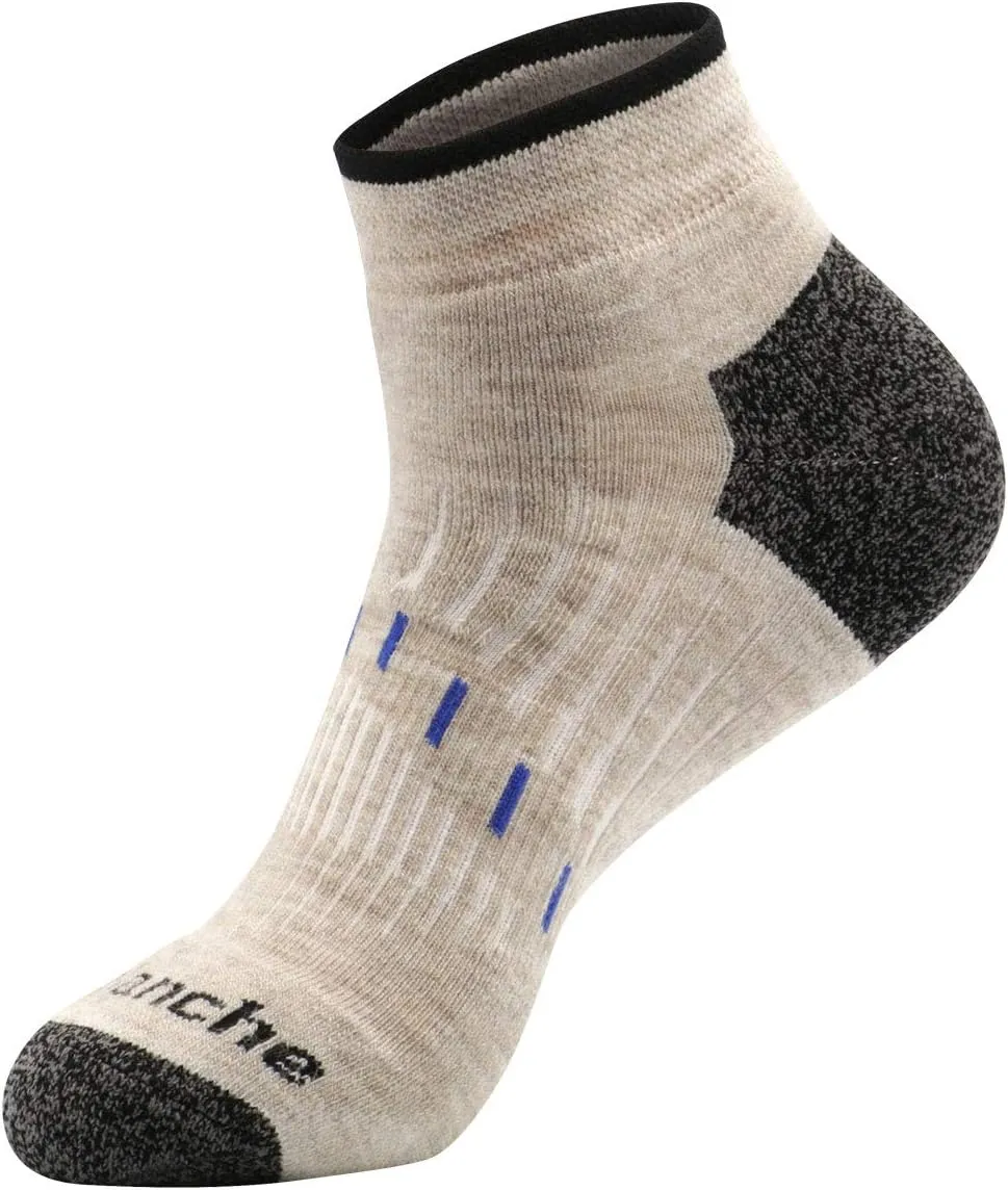 Avalanche Men's Quick Drying Merino Wool Blend Low Cut Socks With Arch Support 2-Pack