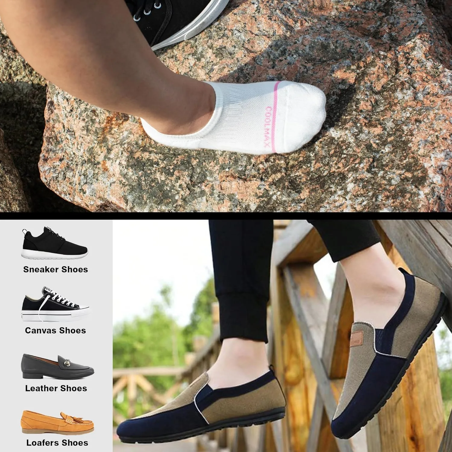 BRISIRA Bamboo Viscose Coolmax Running Golf No Show Socks Women Compression Moisture Wicking Performance Low Cut Tab Athletic