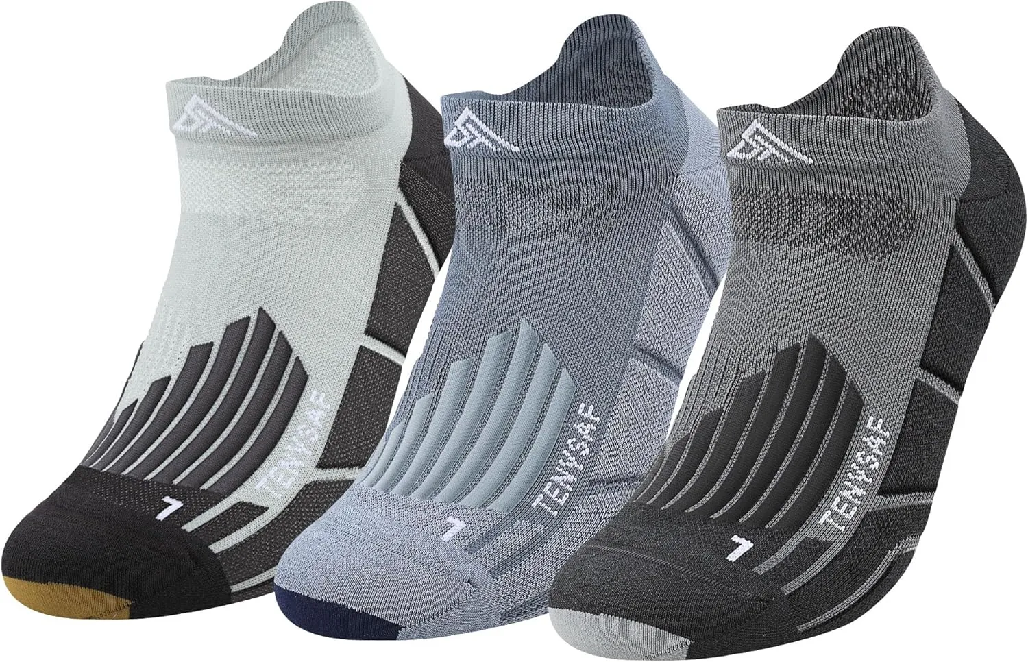 Compression Athletic Running Socks: Ankle Sport Low Cut Socks for Men Women with Cushion for Hiking Basketball