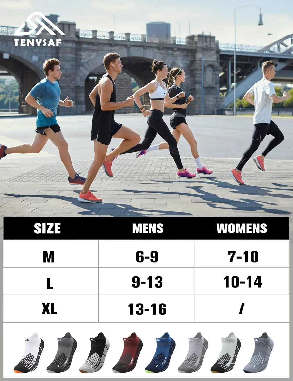 Compression Athletic Running Socks: Ankle Sport Low Cut Socks for Men Women with Cushion for Hiking Basketball