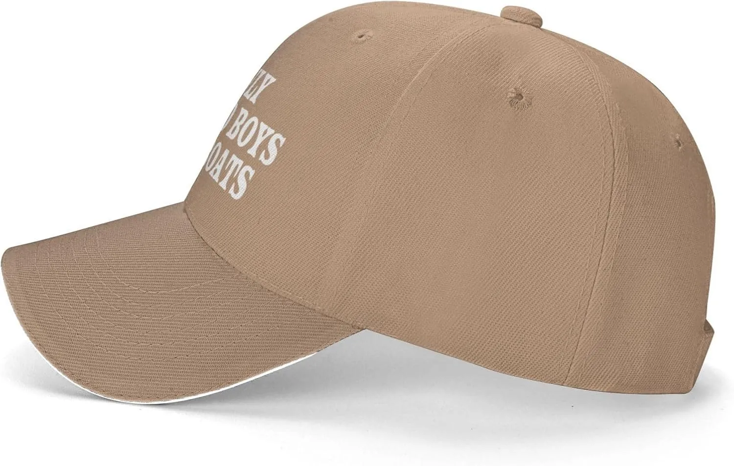 I Only Talk to Boys with Boats Hat Mens Wide Brim Baseball Cap Adjustable Low Profile Sports Dad Hats