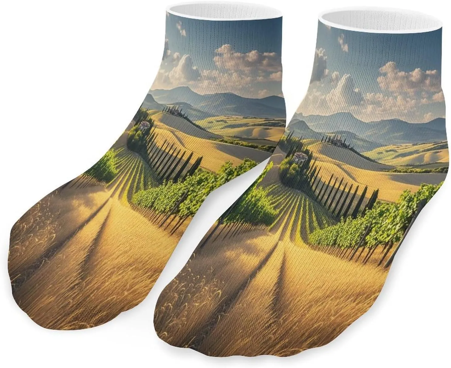 Italy Tuscan Socks Low Cut Ankle Short Sock Novelty Casual Invisible Liner Socks for Men Women