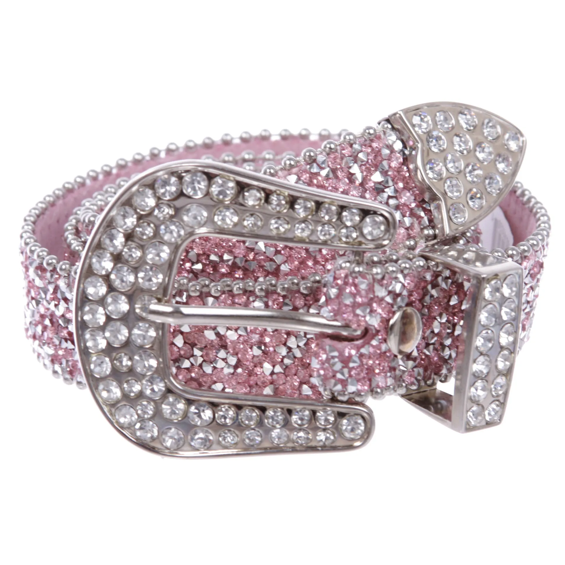 Kids 1 1/8" (28 mm) Western Cowgirl Rhinestone Sparkling Mesh Belt