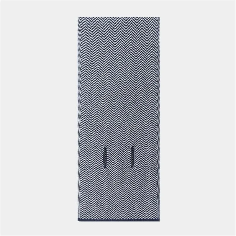Men's Knit Scarf Cold Weather Scarves Neck Wrap Cosy Soft Winter Men Soft Classic Plaid Short Scarves Gifts For Men(DARK BLUE)