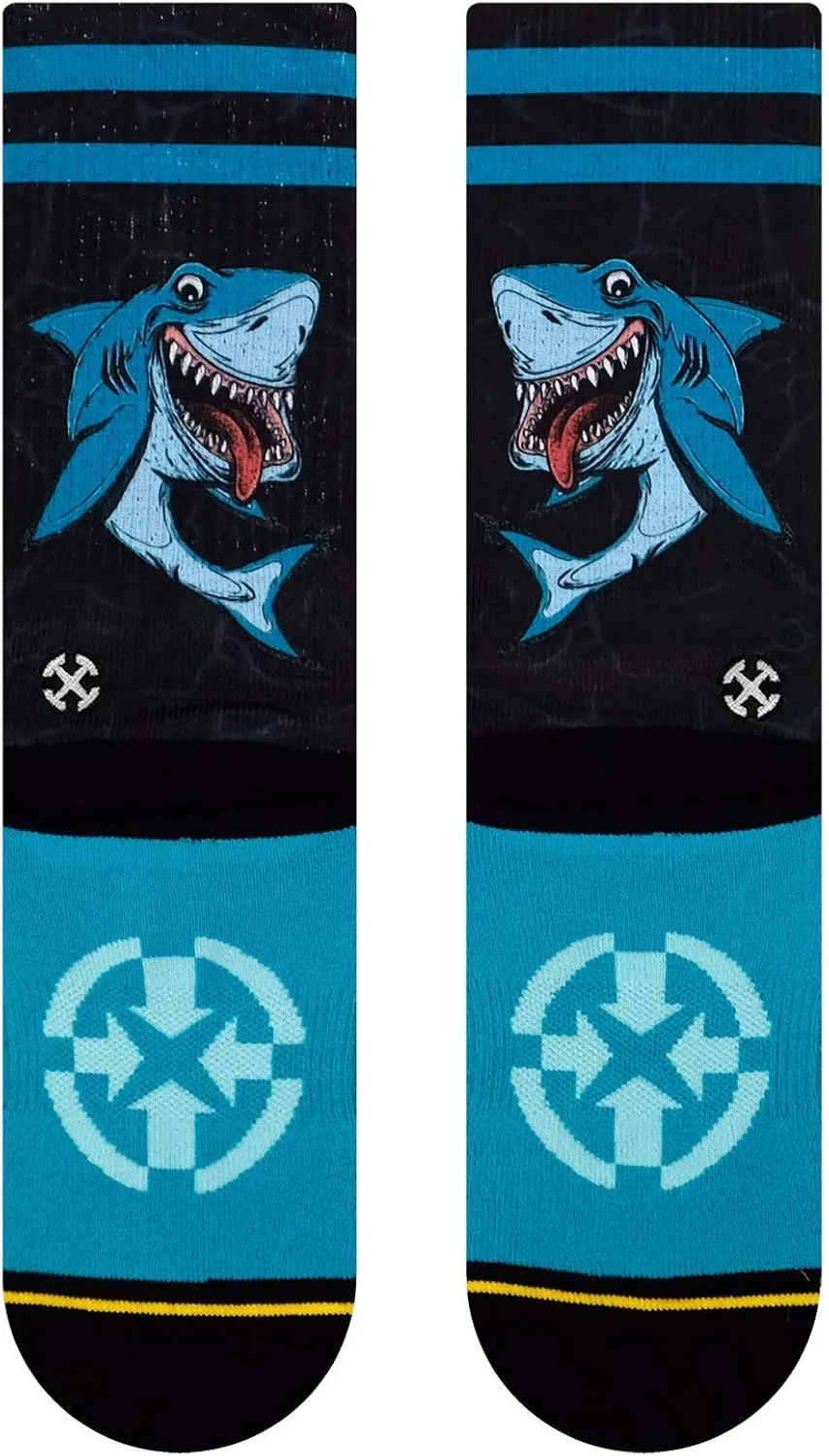 MERGE4 Steve Caballero/Hanna Minck Shark Blue Unisex Artist Crew Socks