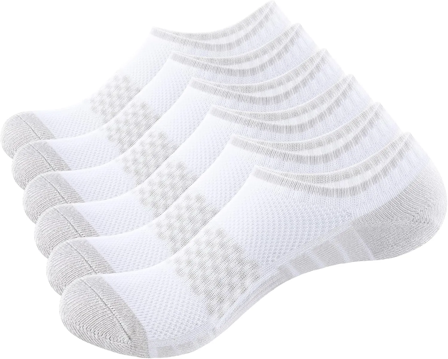 No Show Socks For Women, Breathable Cotton Low Cut Ankle Casual Everyday Running Athletic Invisible Socks, 6 Pairs