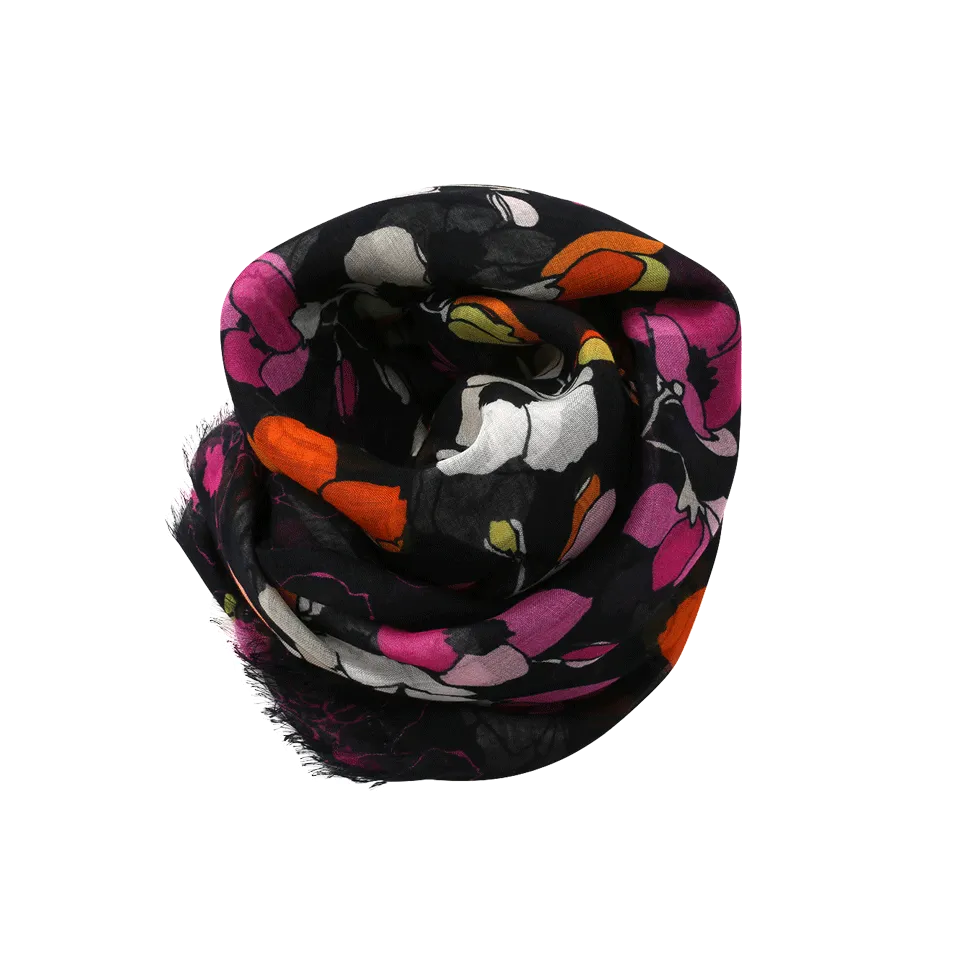 Poppy Print Scarf