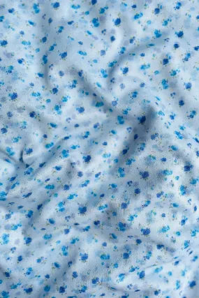 Printed Stretch Chiffon - Floral Blue