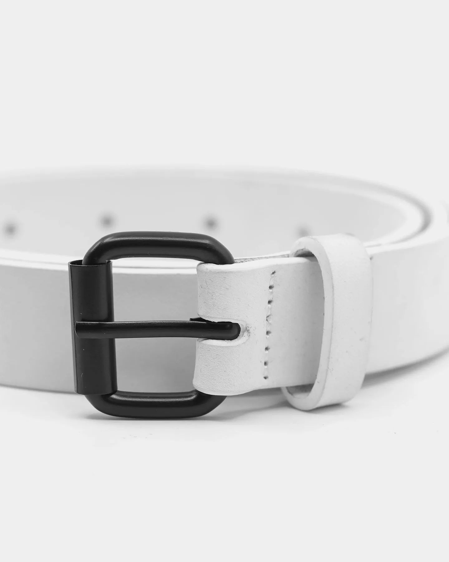 Saint Morta Men's Skinny Belt White