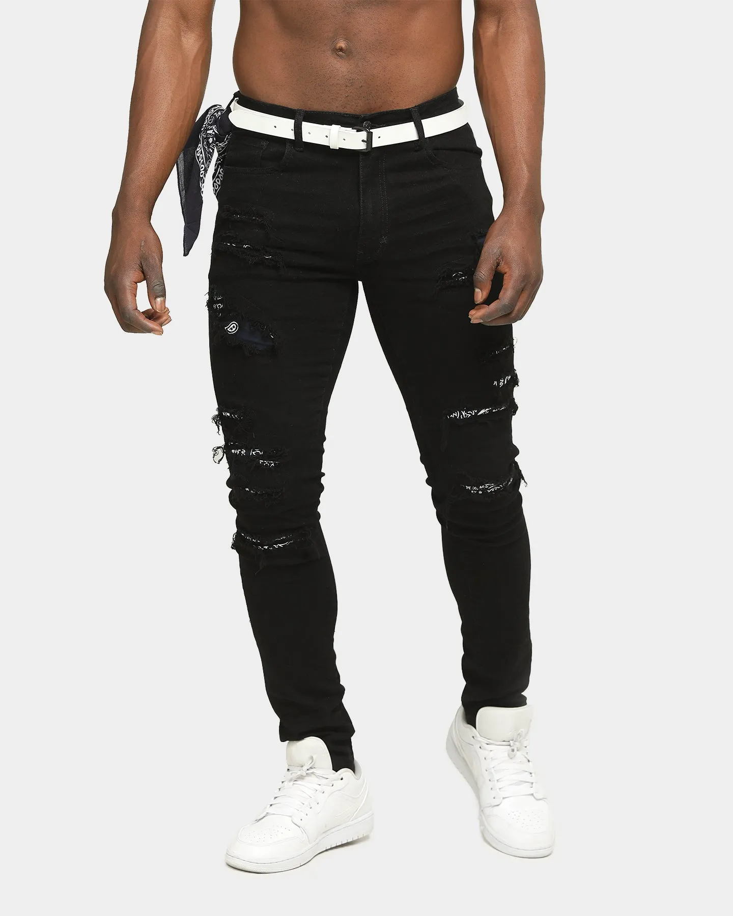 Saint Morta Men's Skinny Belt White