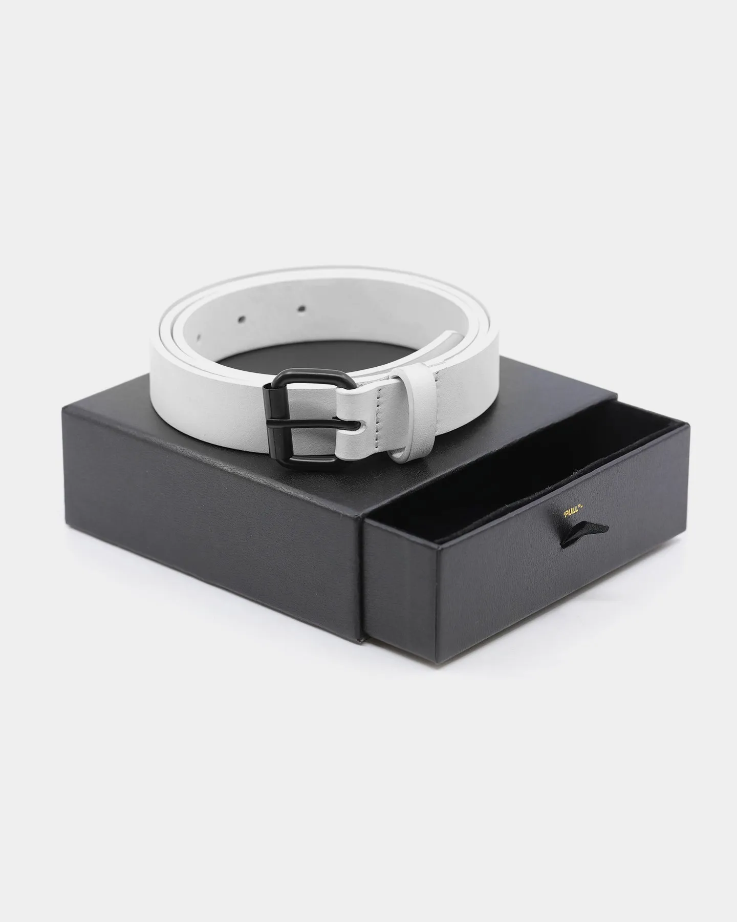 Saint Morta Men's Skinny Belt White