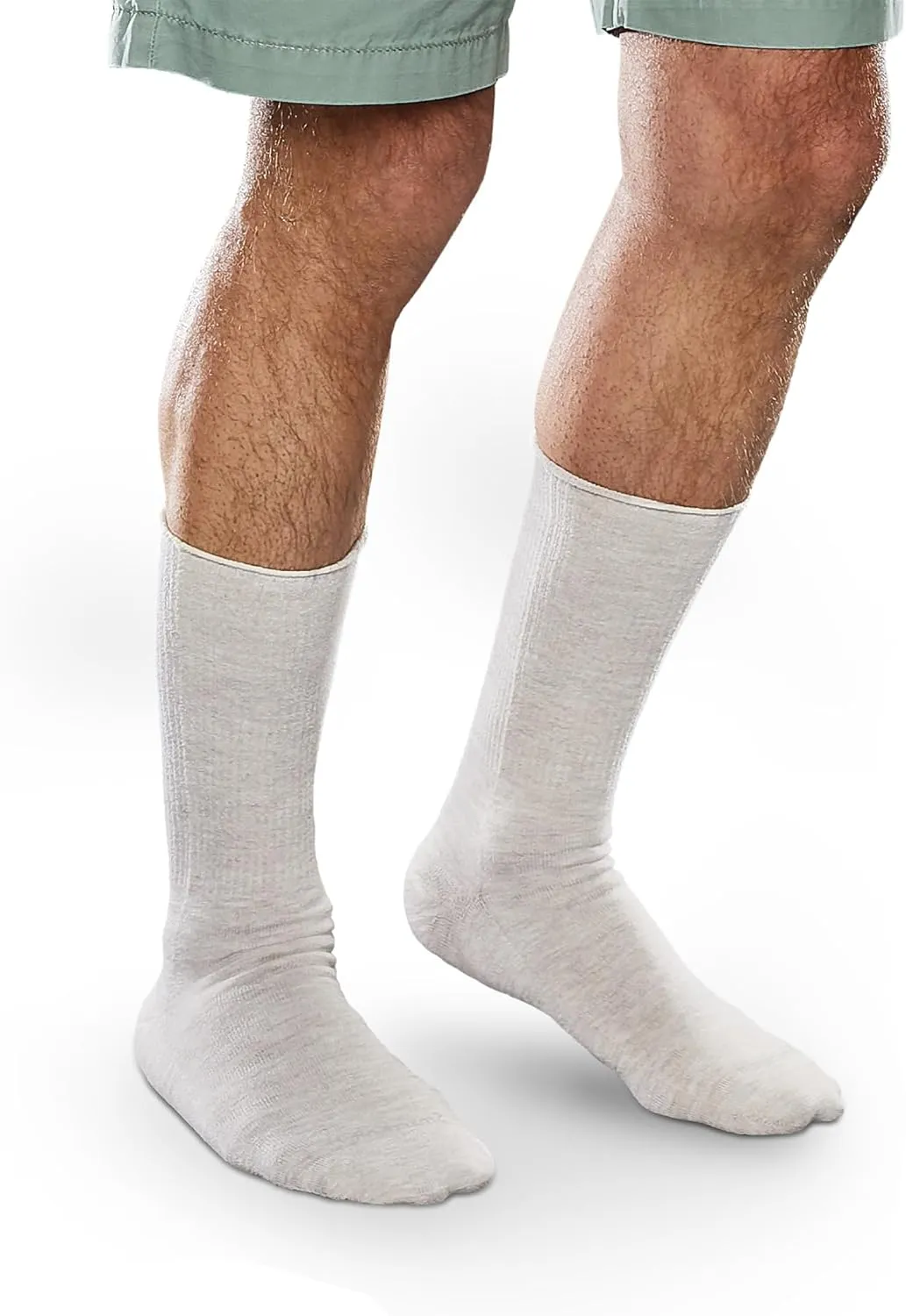 Seamless Diabetic Crew Socks, 3 Pack (6 Count)