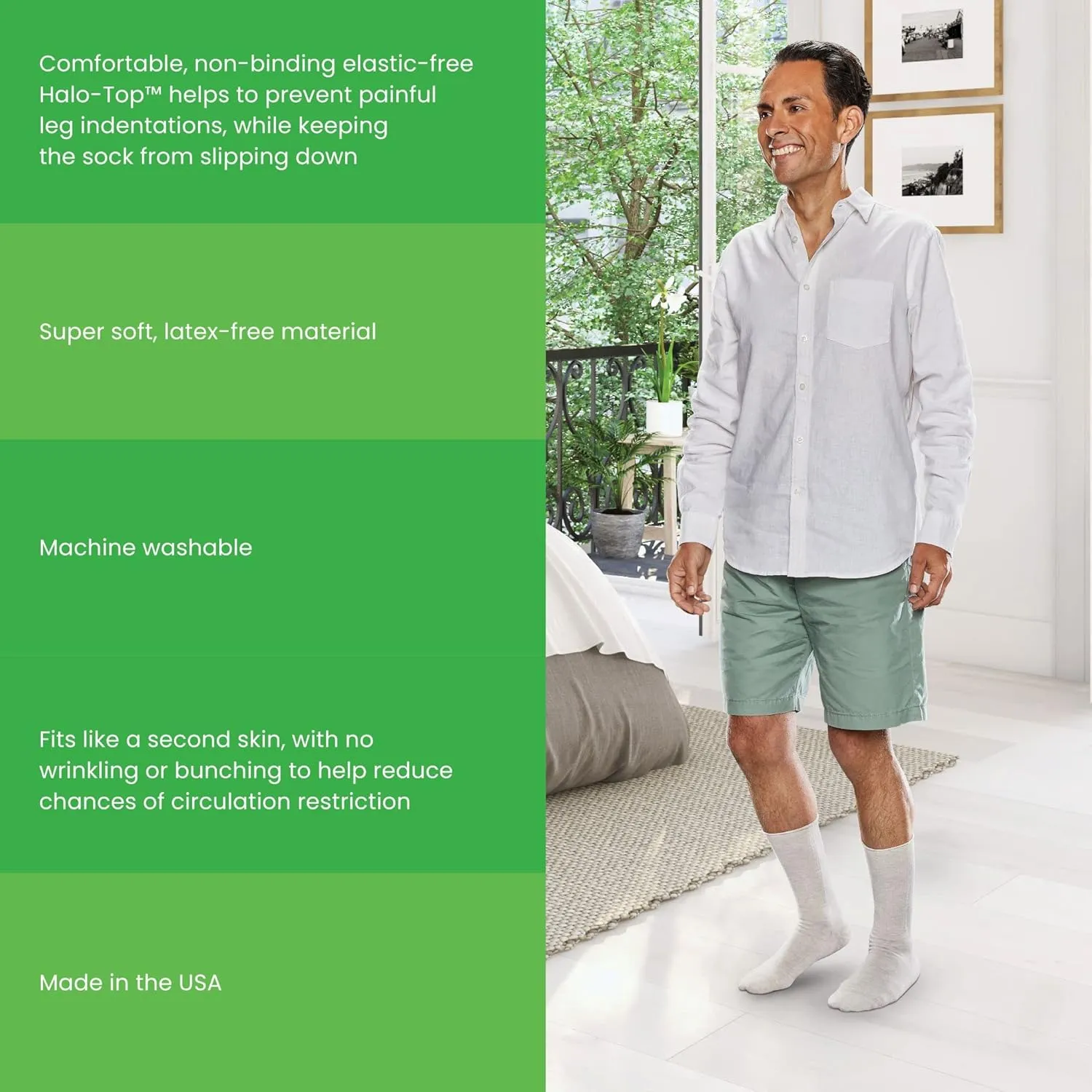 Seamless Diabetic Crew Socks, 3 Pack (6 Count)