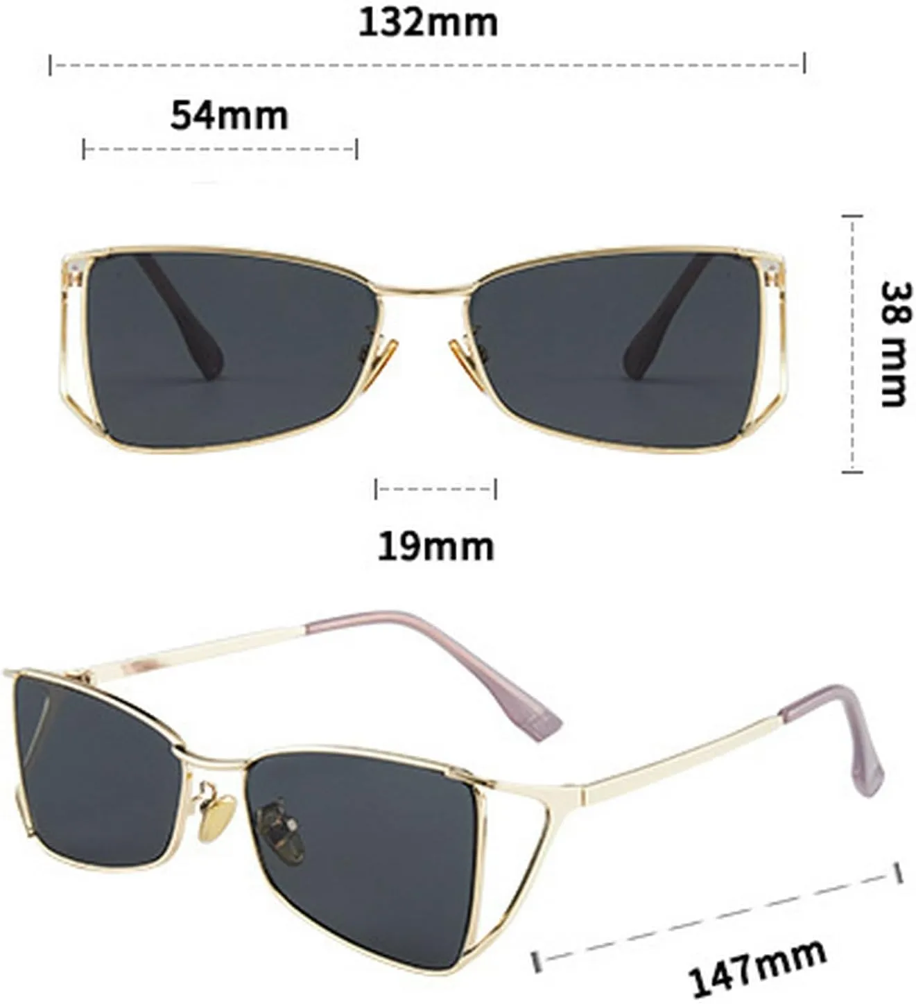 Sexy Cat Eye Butterfly Sunglasses Women 2025 Luxury Metal Frame Sun Glasses For Ladies Vintage Eyewear UV400