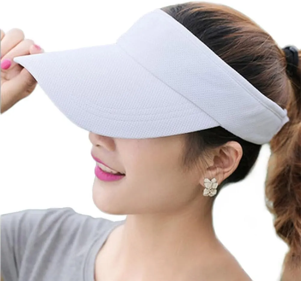 Sports Visor Sun Hats Unisex Men Women Summer Visor Baseball Cap with Thicker Sweatband