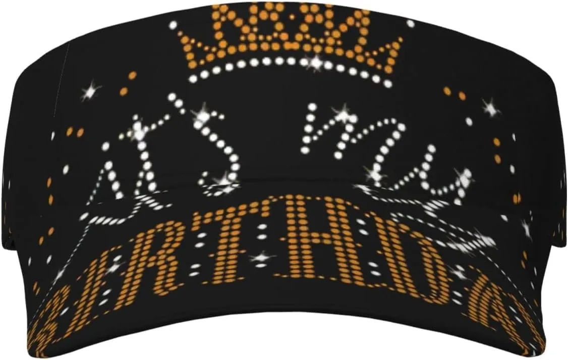 Today is My Birthday Print Sun Visor Hats for Women Men Wide Brim Visors Foldable Beach Birthday Girl Summer Beach Hat