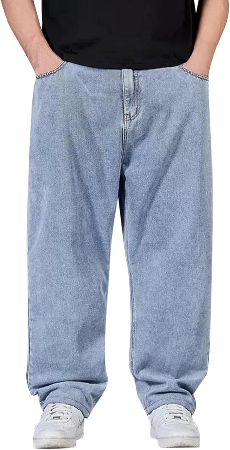 Unisex Y2K Streetwear Retro Print Baggy Jeans Gothic High-Waisted Wide-Leg Jeans Harajuku Hip-hop Pants
