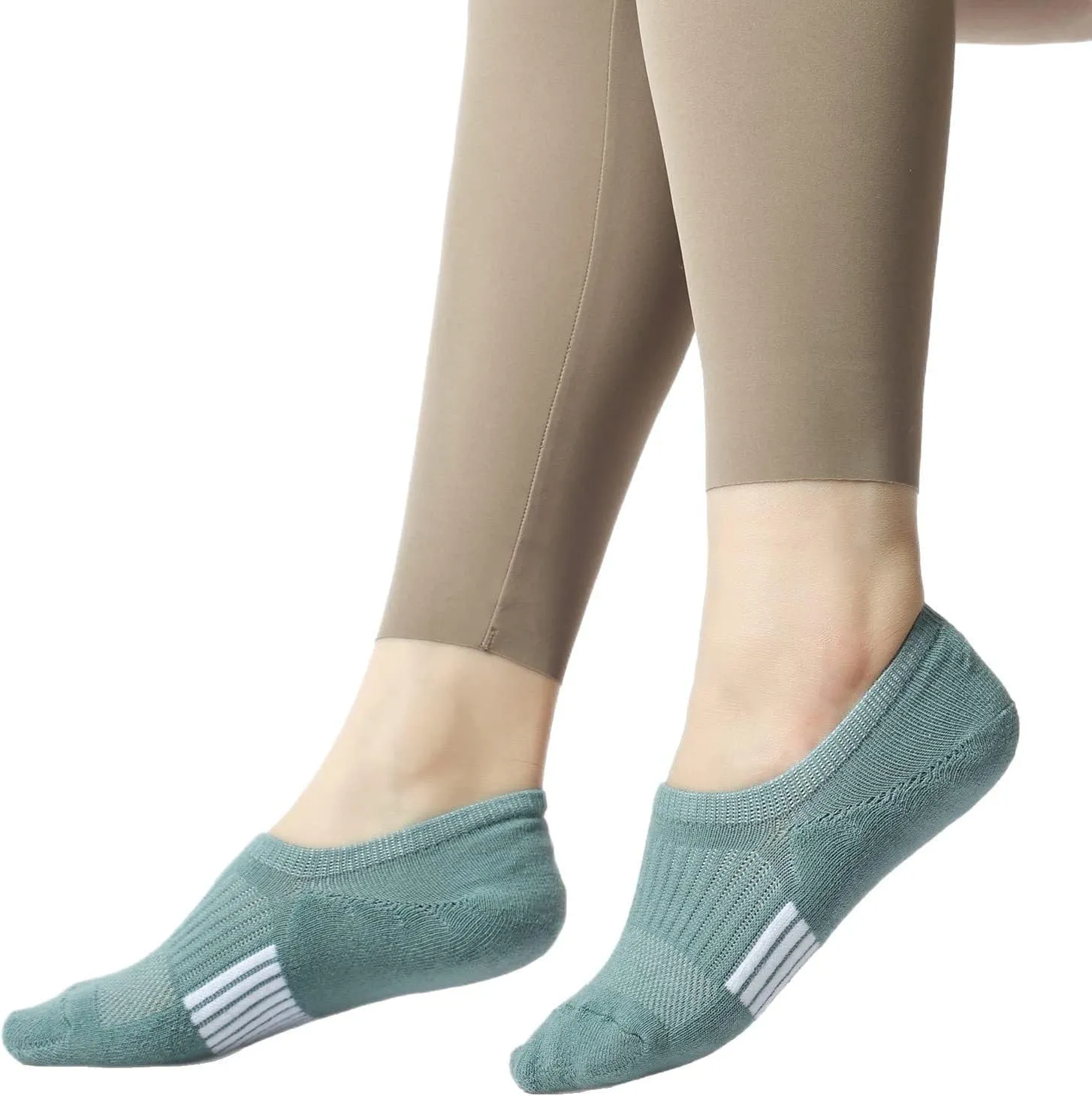 Women's Invisible Socks 6 Pairs, Low Socks Non-Slip Athletic Socks with Arch Support, Silicone Grippers and Cushioned Soles